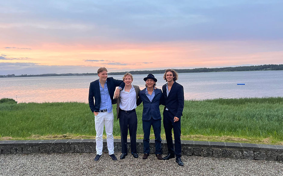 our volunteer oliver with his friends in germany