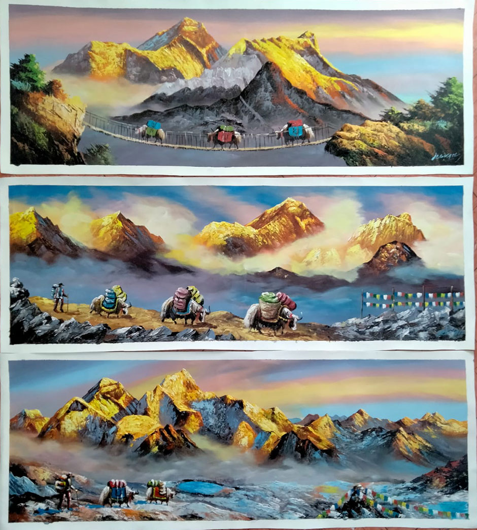 paintings of himalayas 