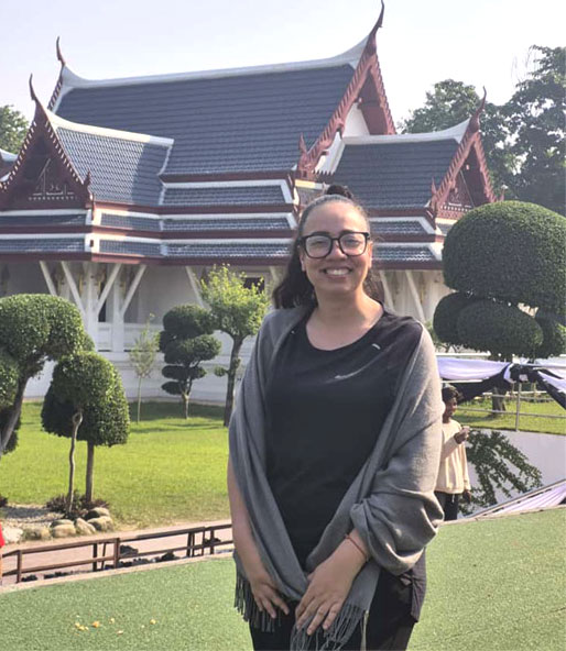melissa in front of monastery